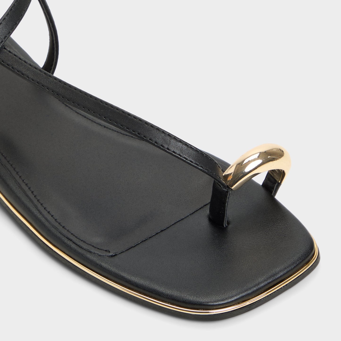 Jomalina Black Women's Flats - Strappy flat sandal | Aldo Signature
