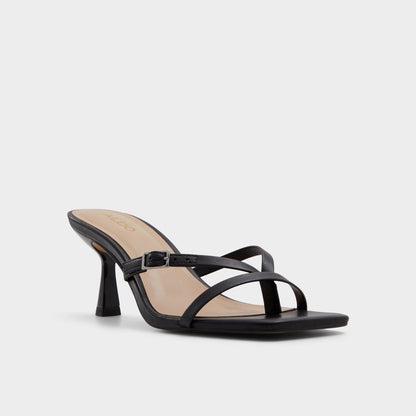 Gannever Black Women's Thong Sandals - Heeled flip flop, Stiletto heel | Aldo Essential
