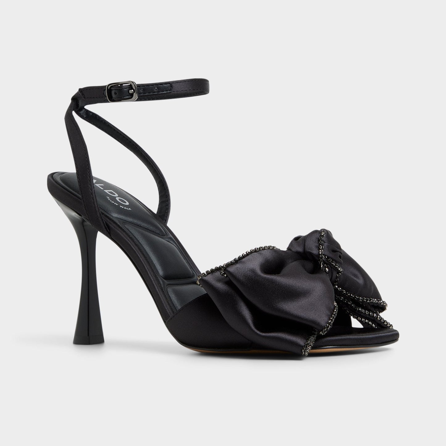 Tinsel in Black - Strappy heeled sandal, Stiletto heel | Aldo Premium