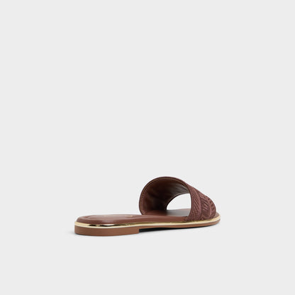 Oceania Medium Brown Women's Flats - Slide sandal | Aldo Recommended