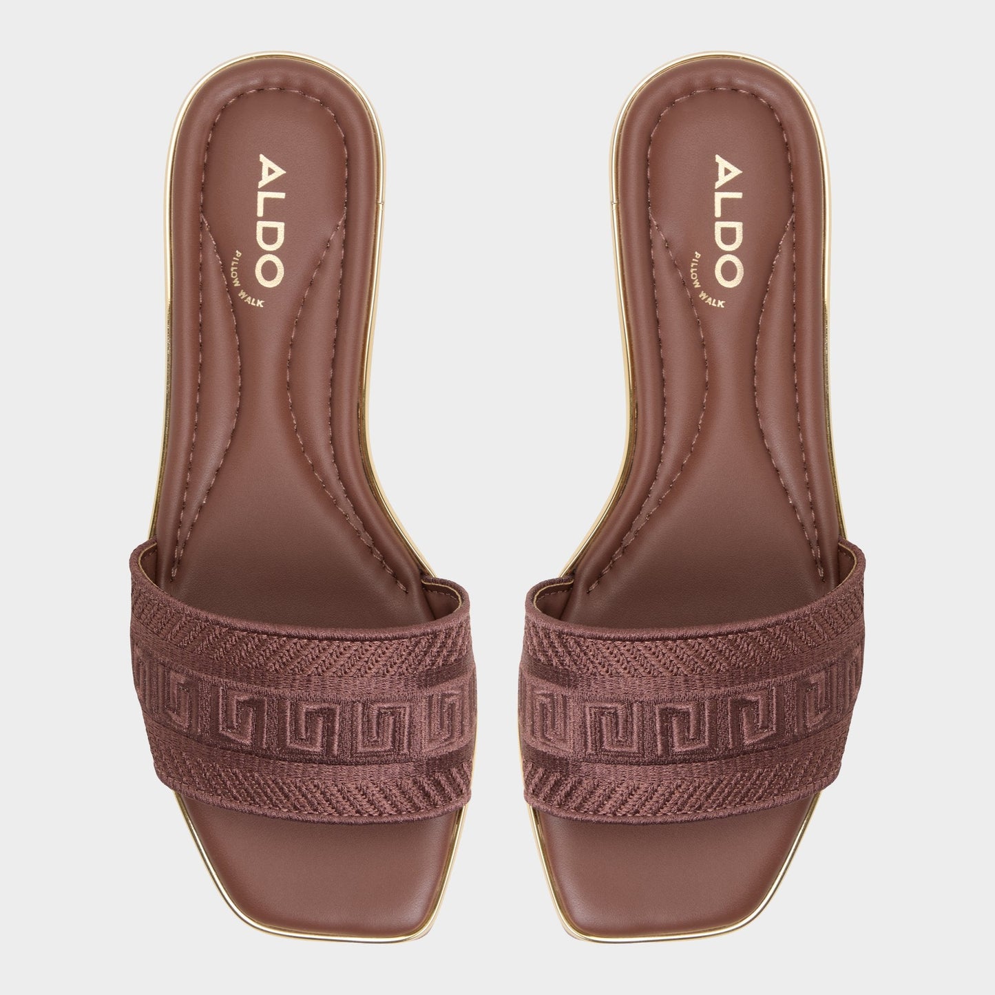 Oceania Medium Brown Women's Flats - Slide sandal | Aldo Recommended