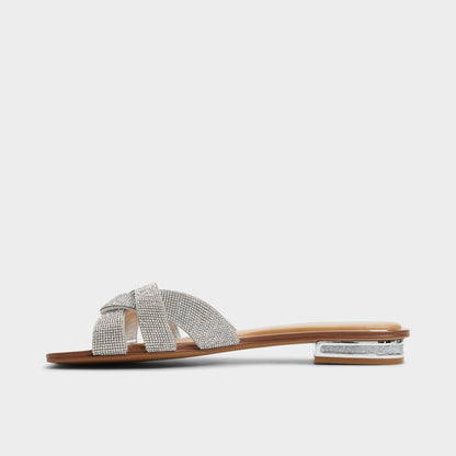 Ormeley Silver Women's Iridescent metallics - Slide sandal | Aldo Exclusive