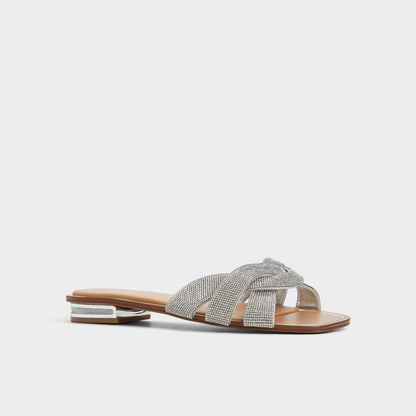 Ormeley Silver Women's Iridescent metallics - Slide sandal | Aldo Exclusive