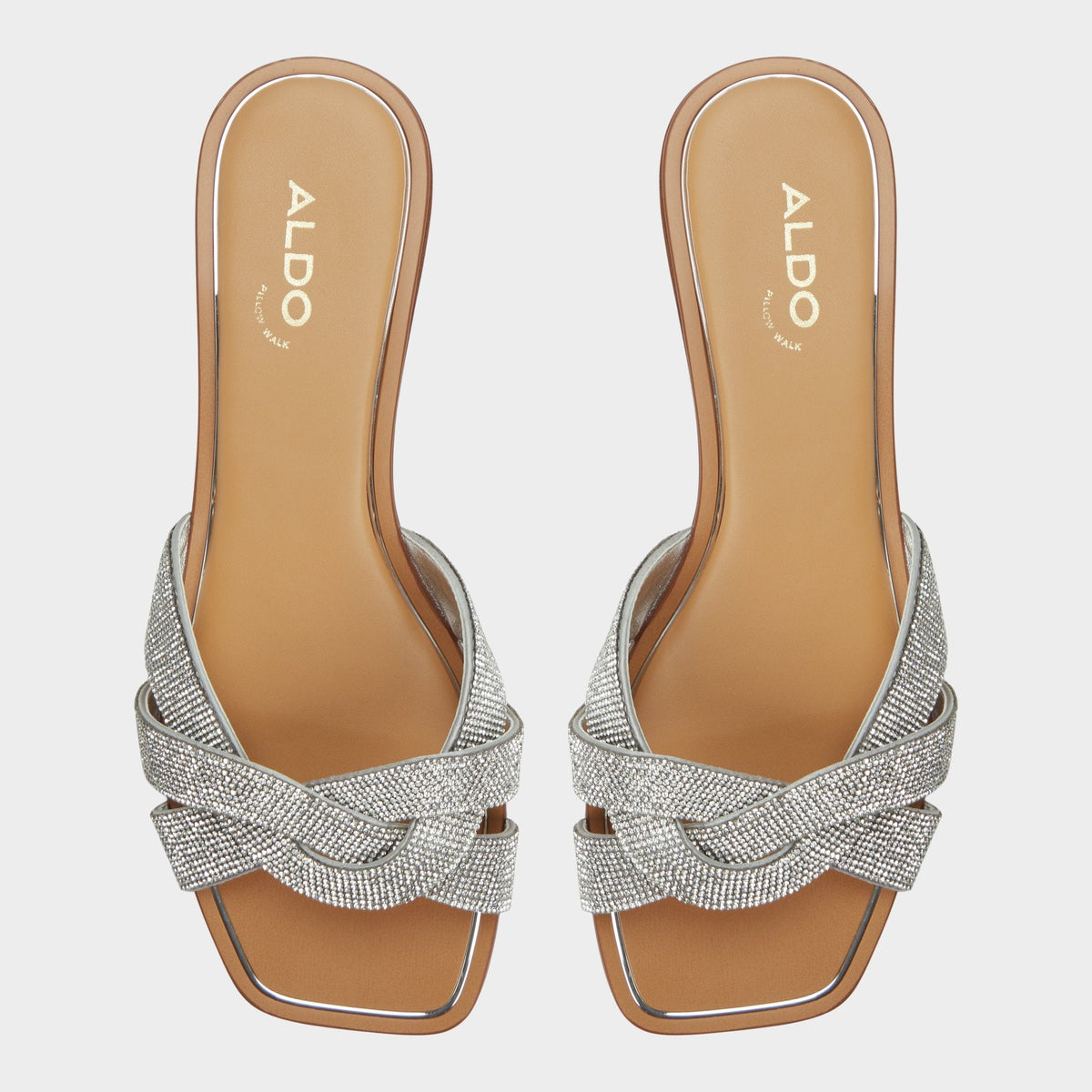 Ormeley Silver Women's Iridescent metallics - Slide sandal | Aldo Exclusive