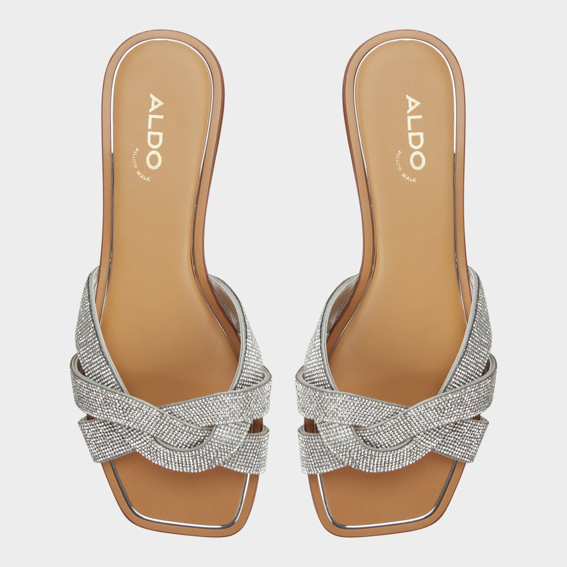 Ormeley Silver Women's Iridescent metallics - Slide sandal | Aldo Exclusive