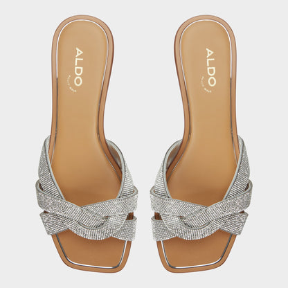 Ormeley Silver Women's Iridescent metallics - Slide sandal | Aldo Exclusive