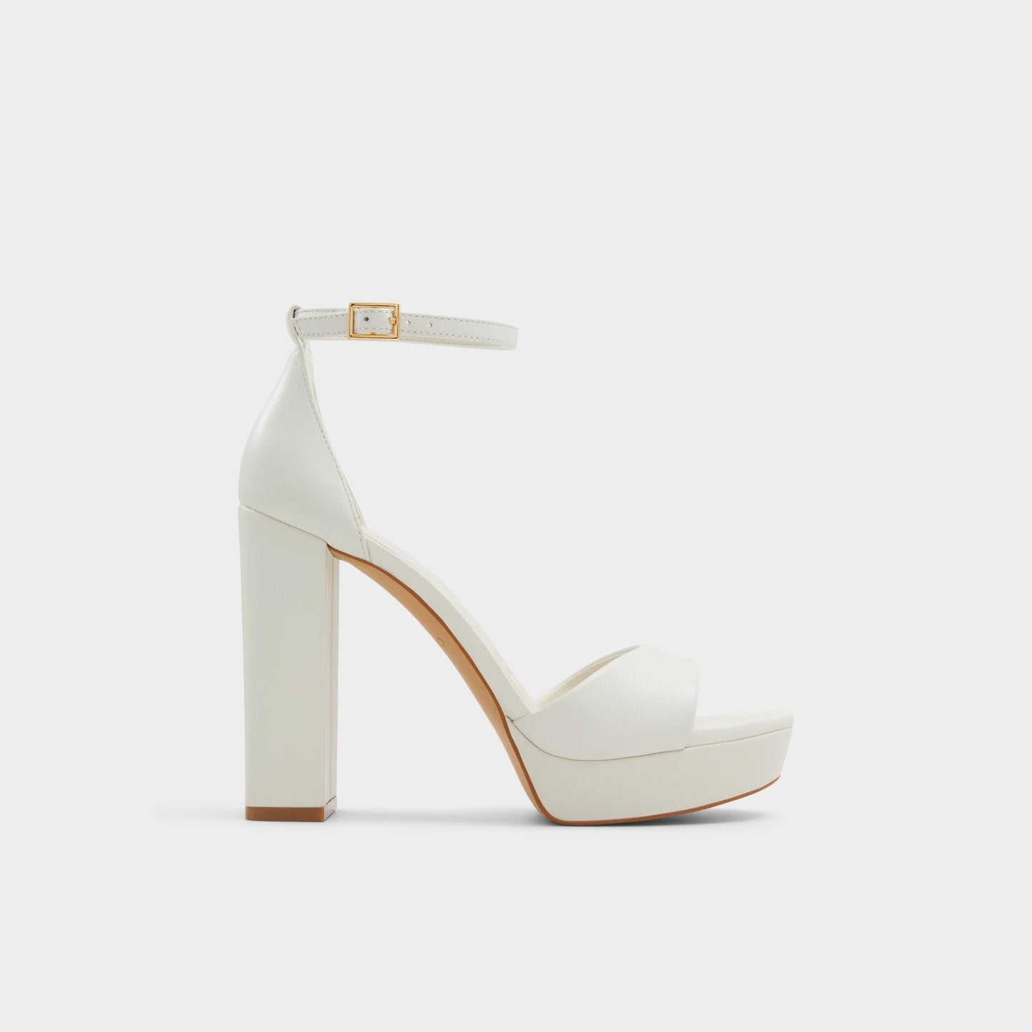Enaegyn2.0 White/Bone Women's Platform Shoes - Strappy heeled sandal, Block heel | Aldo Essential