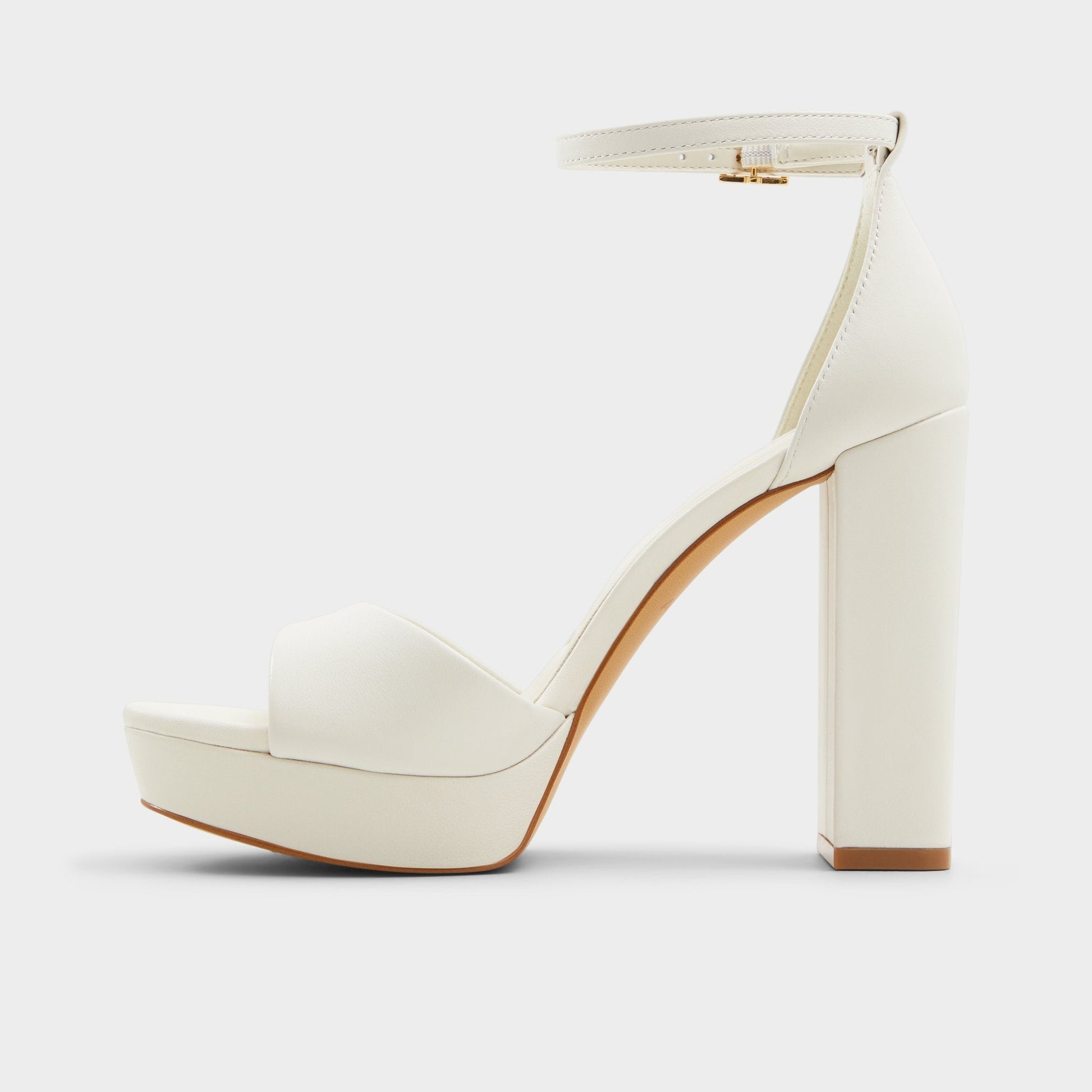 Enaegyn2.0 White/Bone Women's Platform Shoes - Strappy heeled sandal, Block heel | Aldo Essential