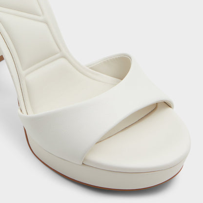 Enaegyn2.0 White/Bone Women's Platform Shoes - Strappy heeled sandal, Block heel | Aldo Essential
