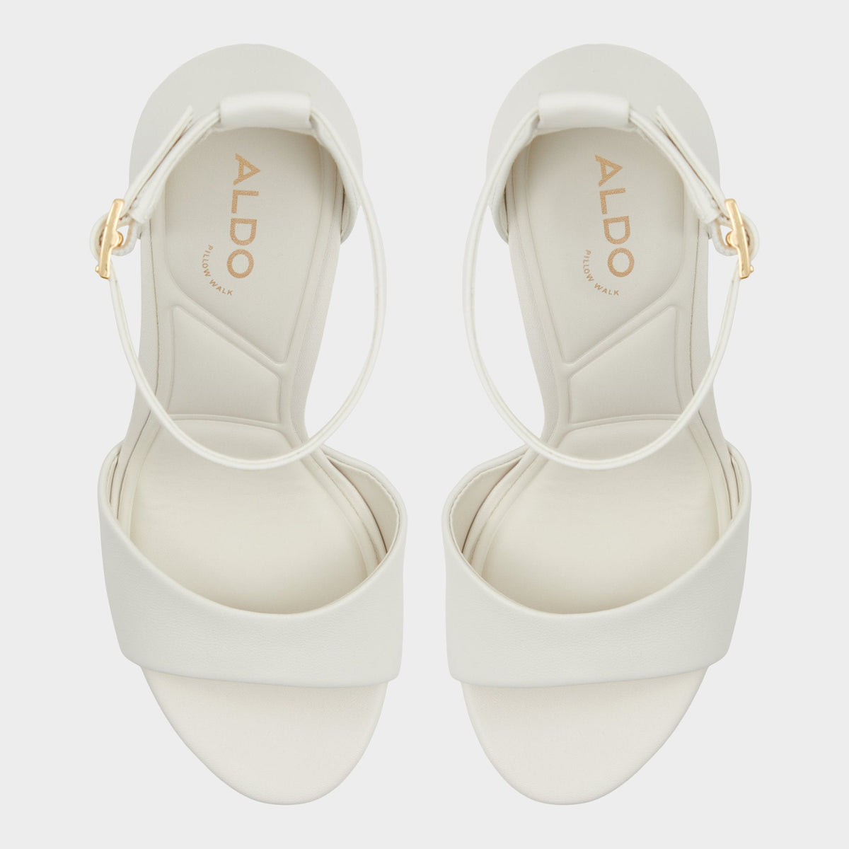 Enaegyn2.0 White/Bone Women's Platform Shoes - Strappy heeled sandal, Block heel | Aldo Essential