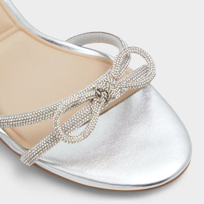 Bouclette Silver Women's Block heels - Strappy heeled sandal, Block heel | Aldo New