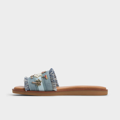 Beachside Denim Women's Flats - Slide sandal | Aldo Trending