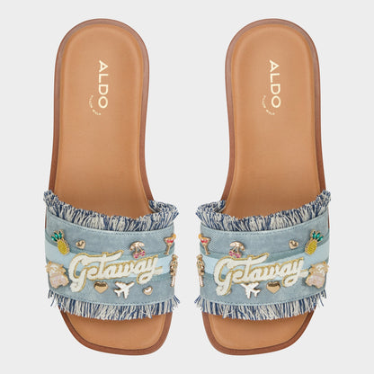 Beachside Denim Women's Flats - Slide sandal | Aldo Trending