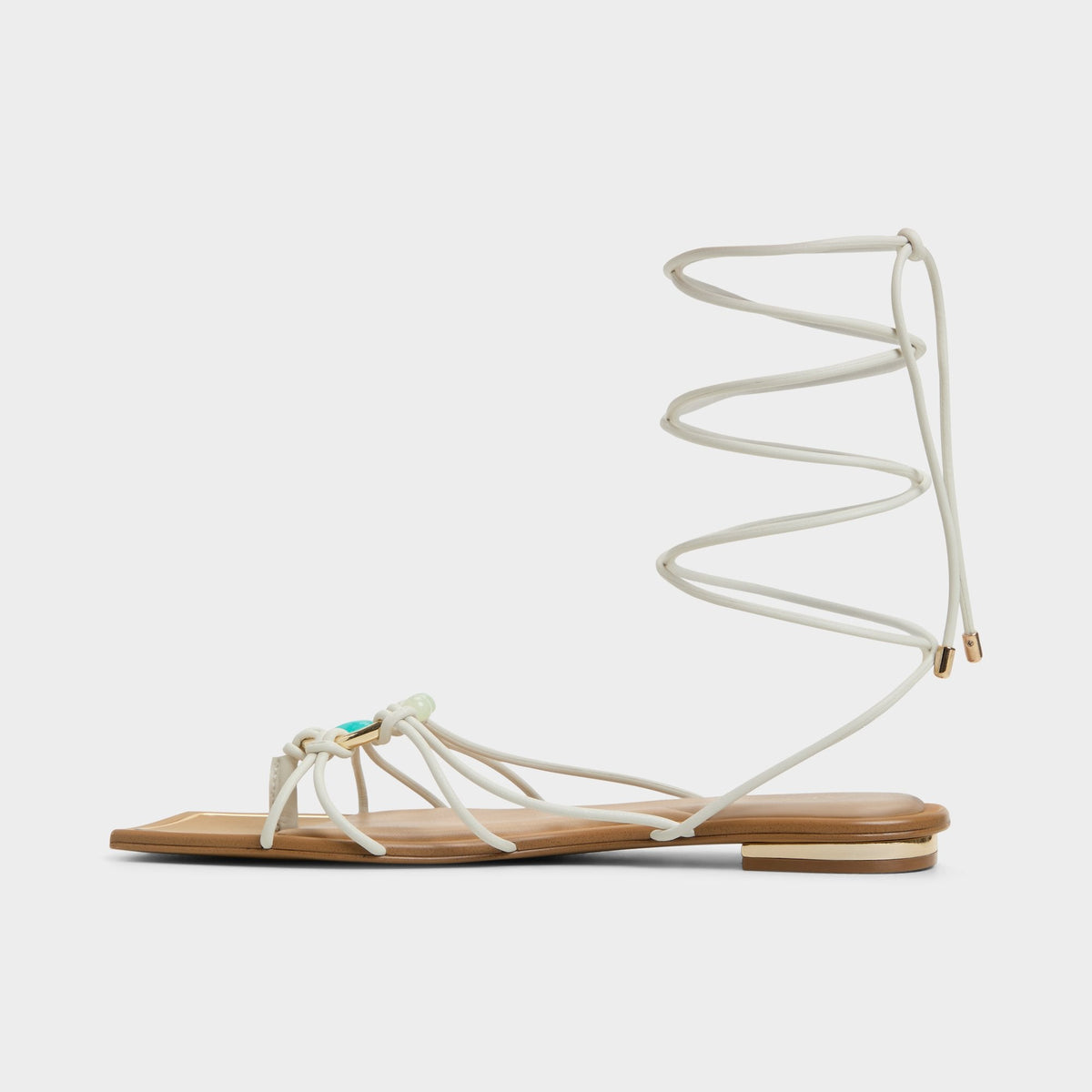 Nirena White/Bone Women's Flats - Strappy flat sandal | Aldo Featured