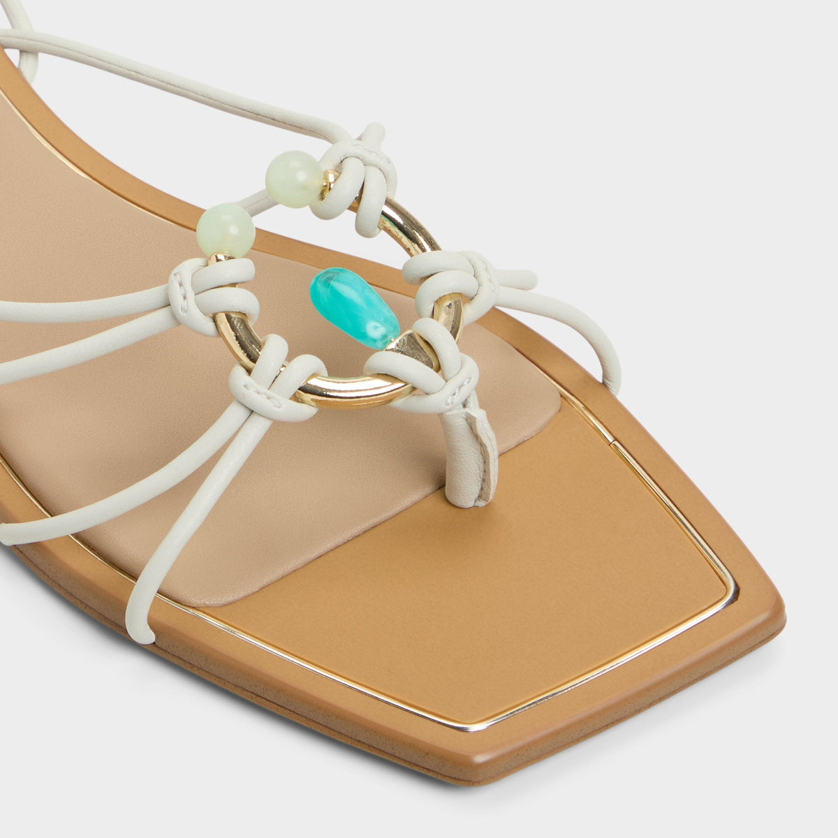 Nirena White/Bone Women's Flats - Strappy flat sandal | Aldo Featured