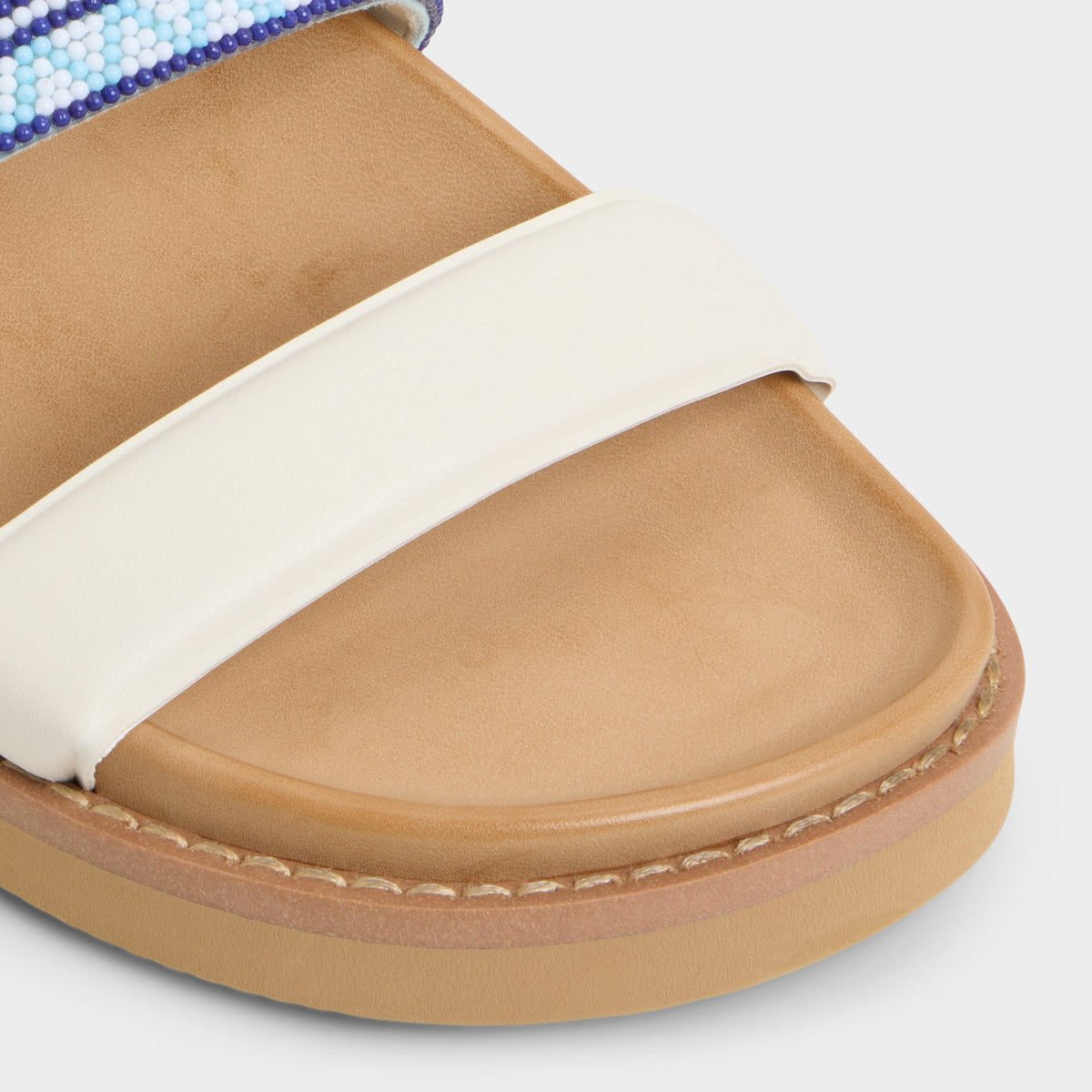 Beachvacay White/Blue Women's Footbed sandals - Slide sandal, Footbed sandal | Aldo Signature