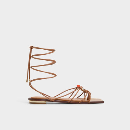 Nirena Medium Brown Women's Flats - Strappy flat sandal | Aldo Trending