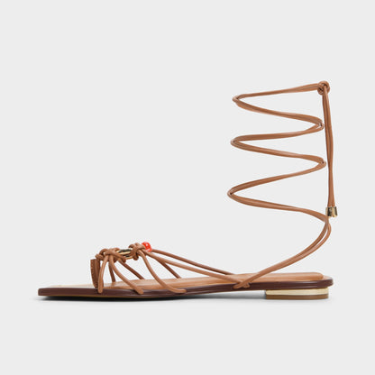Nirena Medium Brown Women's Flats - Strappy flat sandal | Aldo Trending