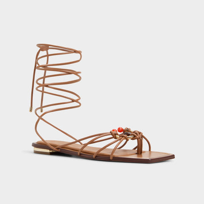Nirena Medium Brown Women's Flats - Strappy flat sandal | Aldo Trending