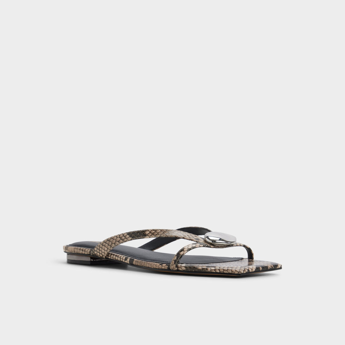 Iliria White/Black Women's Flats - Slide sandal | Aldo Recommended