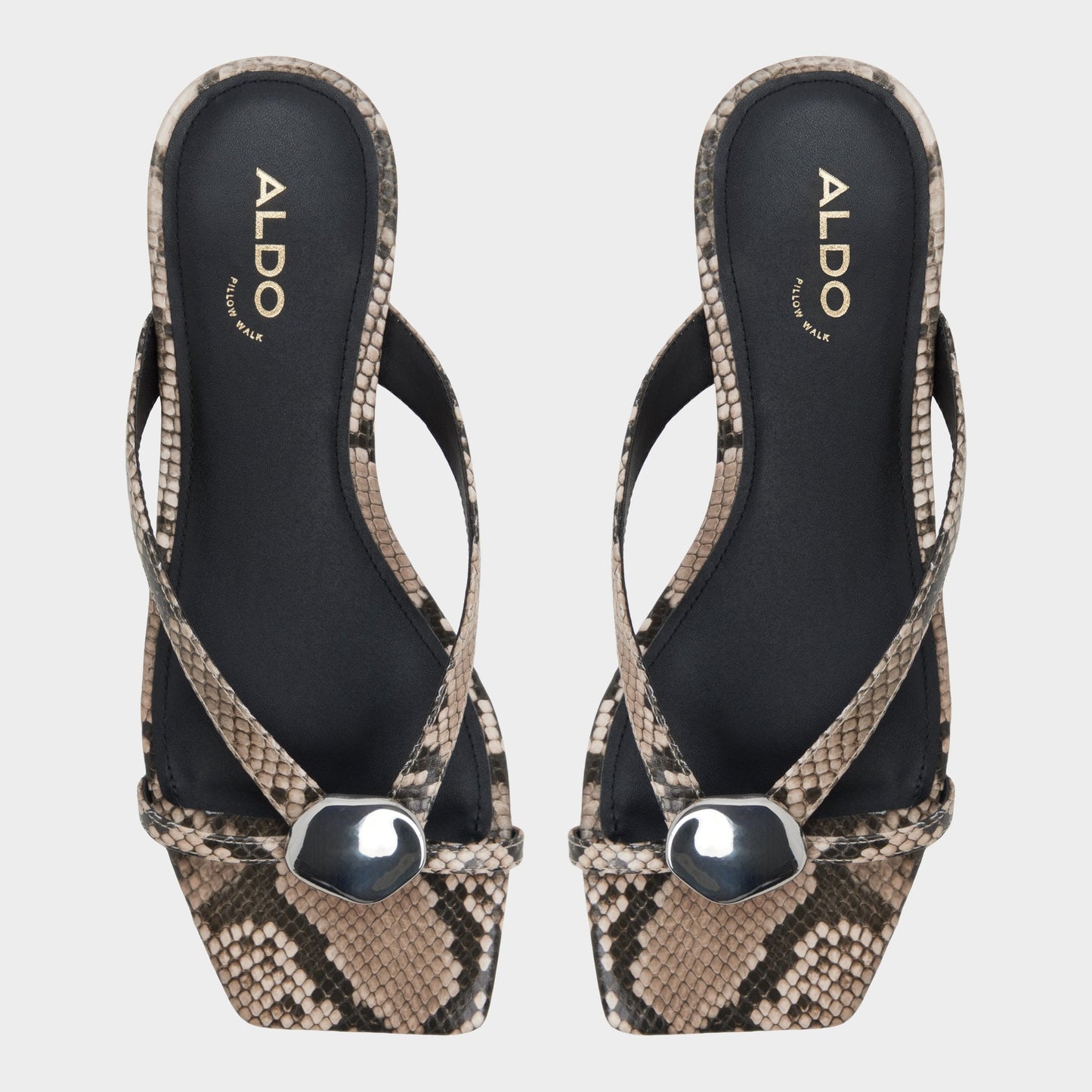 Iliria White/Black Women's Flats - Slide sandal | Aldo Recommended