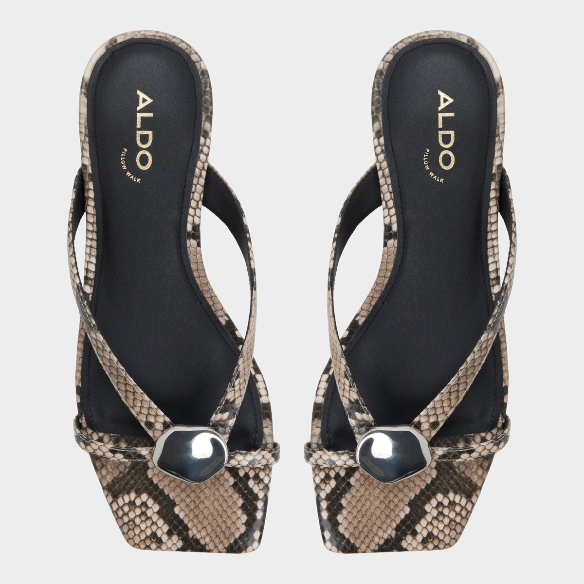 Iliria White/Black Women's Flats - Slide sandal | Aldo Recommended