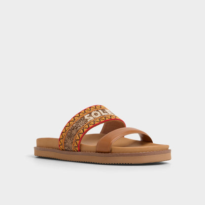 Beachvacay Brown Multi Women's Footbed sandals -  | Aldo Exclusive