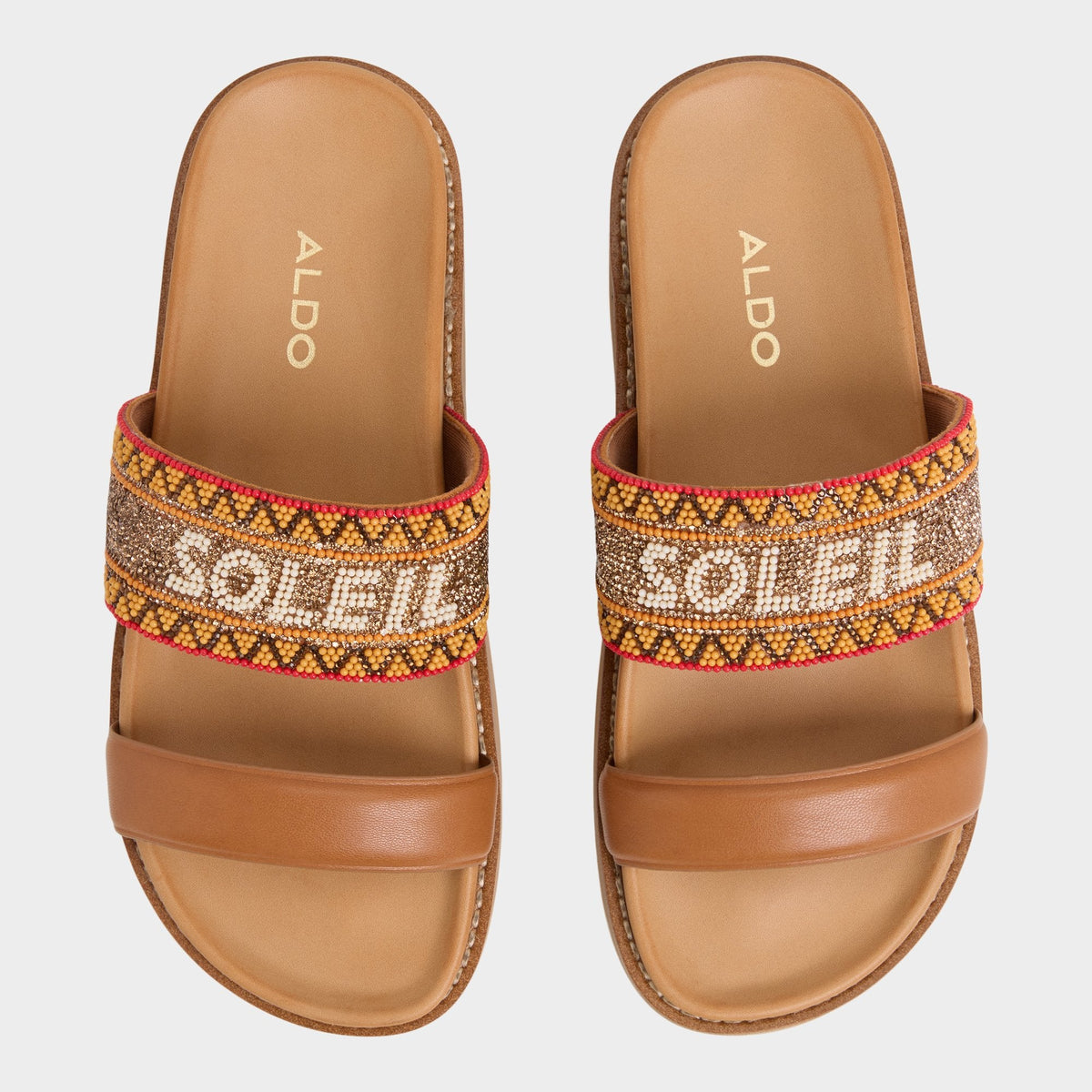 Beachvacay Brown Multi Women's Footbed sandals -  | Aldo Exclusive