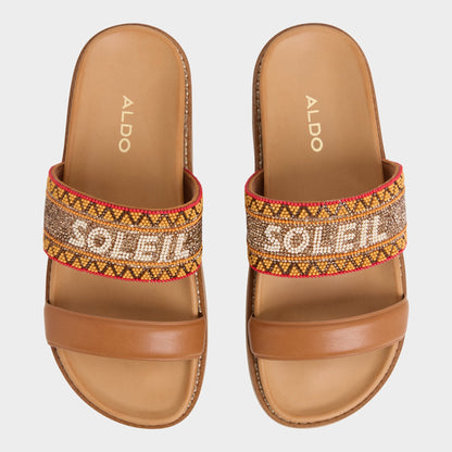 Beachvacay Brown Multi Women's Footbed sandals -  | Aldo Exclusive