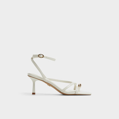 Elodiah White/Bone Women's Travel essentials - Strappy heeled sandal, Stiletto heel | Aldo Signature