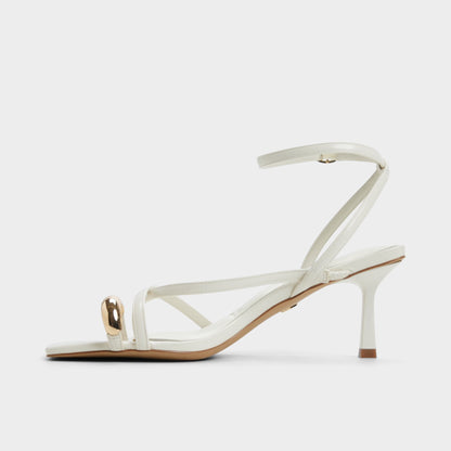 Elodiah White/Bone Women's Travel essentials - Strappy heeled sandal, Stiletto heel | Aldo Signature