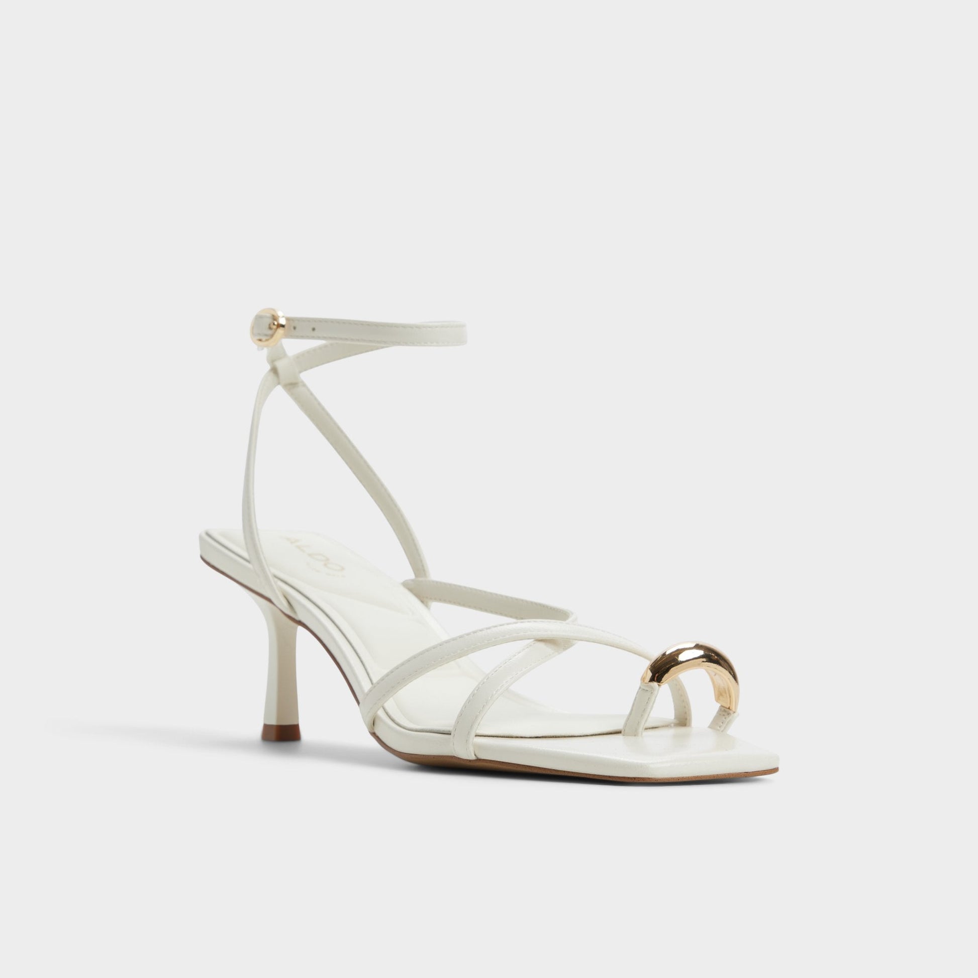 Elodiah White/Bone Women's Travel essentials - Strappy heeled sandal, Stiletto heel | Aldo Signature