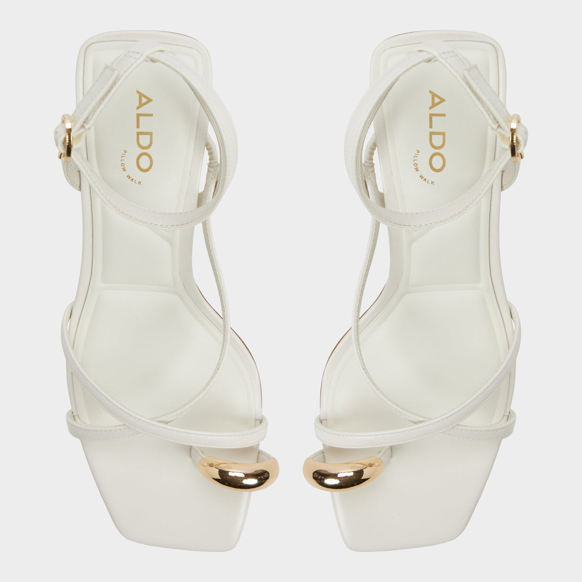 Elodiah White/Bone Women's Travel essentials - Strappy heeled sandal, Stiletto heel | Aldo Signature