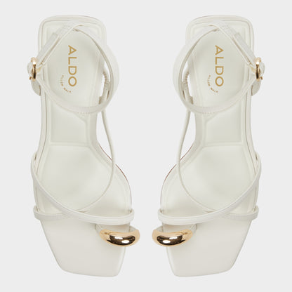 Elodiah White/Bone Women's Travel essentials - Strappy heeled sandal, Stiletto heel | Aldo Signature