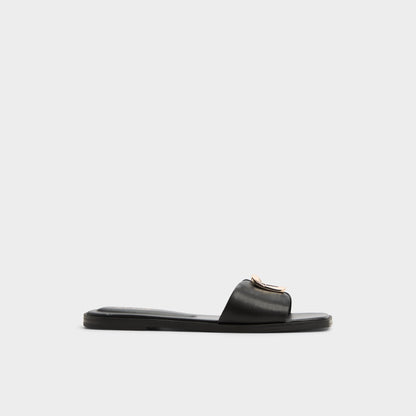 Tidella Black Women's Flats - Slide sandal | Aldo Exclusive