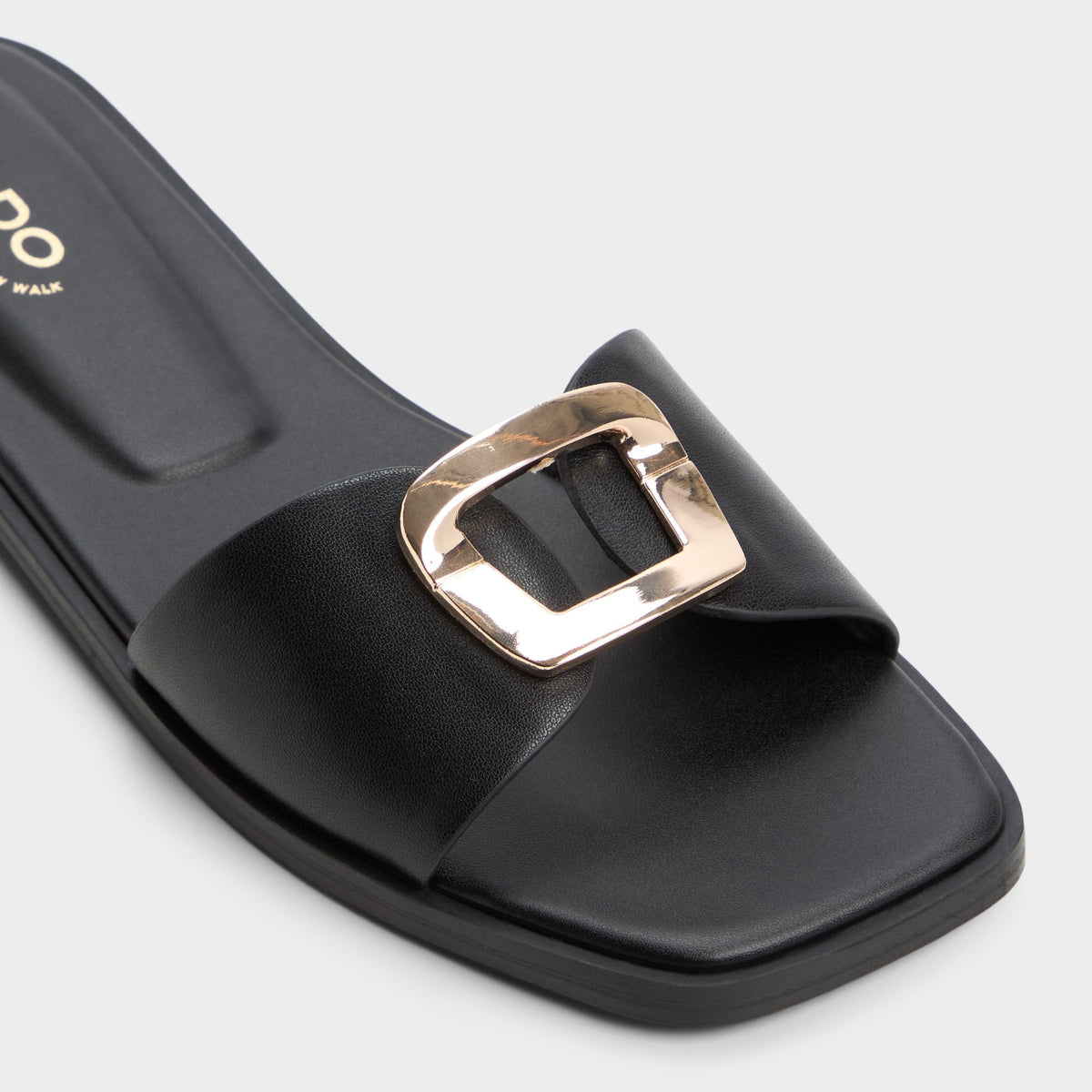 Tidella Black Women's Flats - Slide sandal | Aldo Exclusive