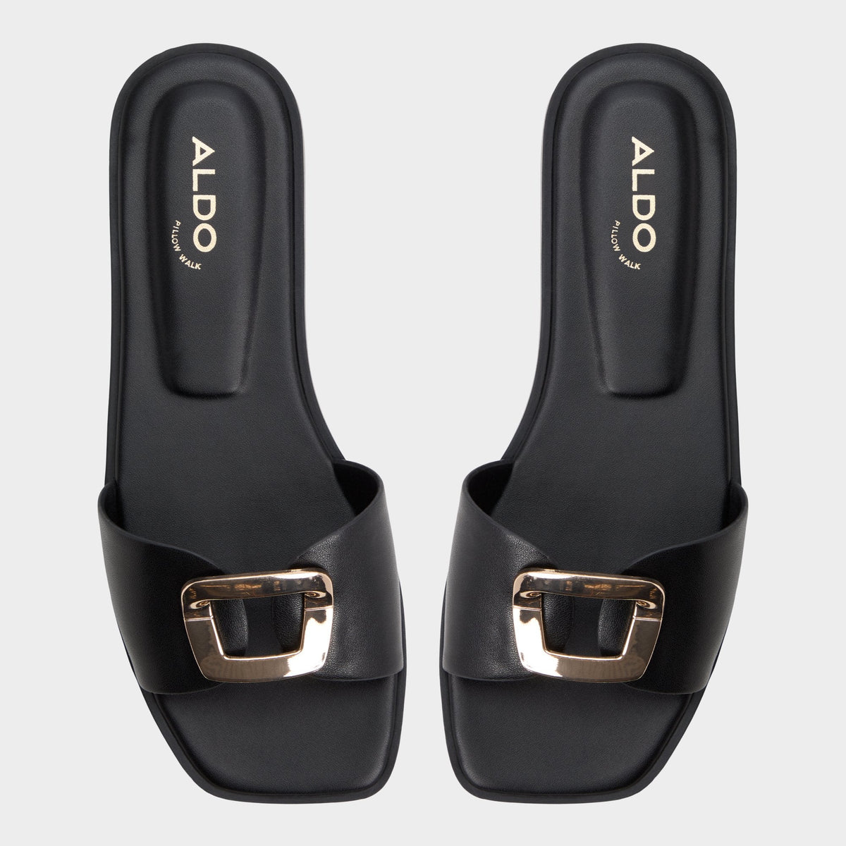 Tidella Black Women's Flats - Slide sandal | Aldo Exclusive