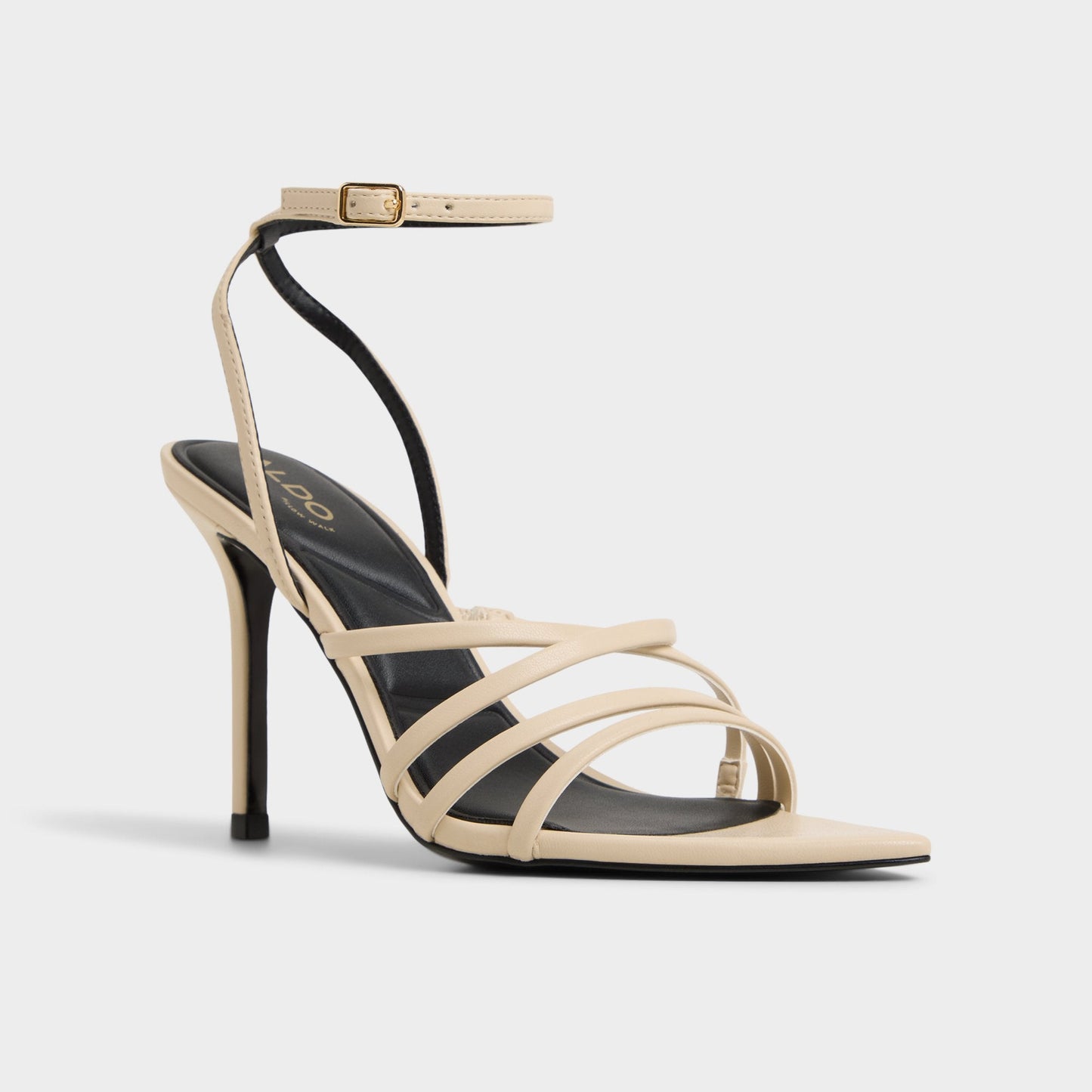 Solania Light Beige Women's Strappy sandals - Heeled sandal, Stiletto heel | Aldo Essential