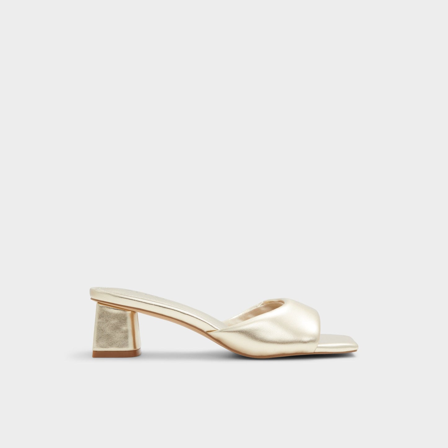 Aneka Gold Women's Heeled mules - Heeled mule, Block heel | Aldo New