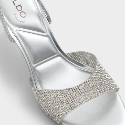 Aitana in Silver - Strappy heeled sandal, Stiletto heel | Aldo Trending