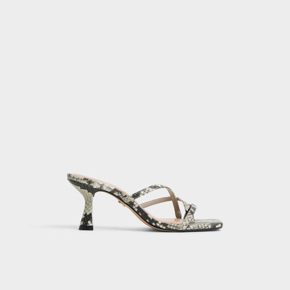 Calypsa White/Black Women's Animal Prints - Strappy heeled sandal | Aldo Exclusive