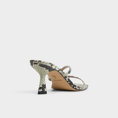 Calypsa White/Black Women's Animal Prints - Strappy heeled sandal | Aldo Exclusive