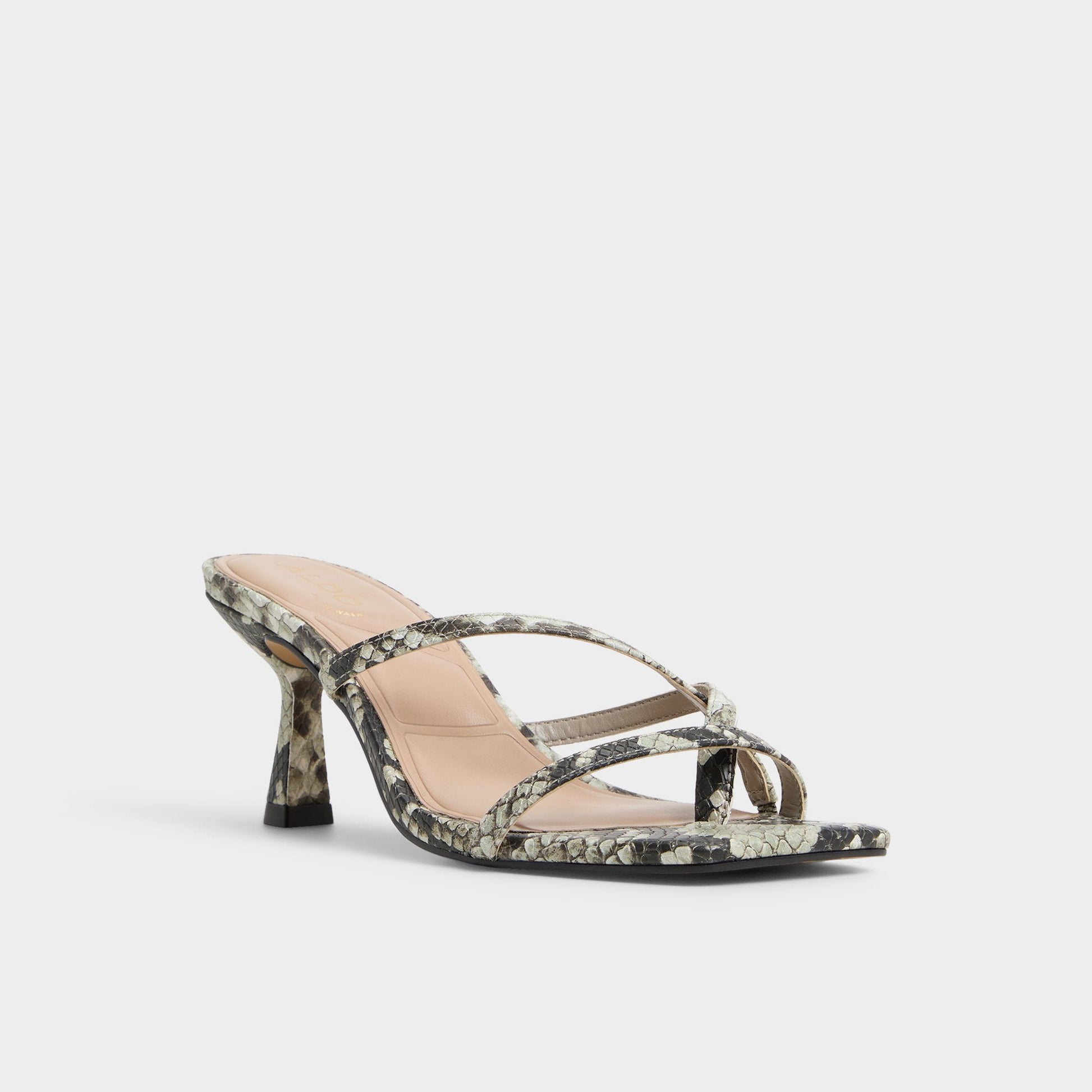 Calypsa White/Black Women's Animal Prints - Strappy heeled sandal | Aldo Exclusive