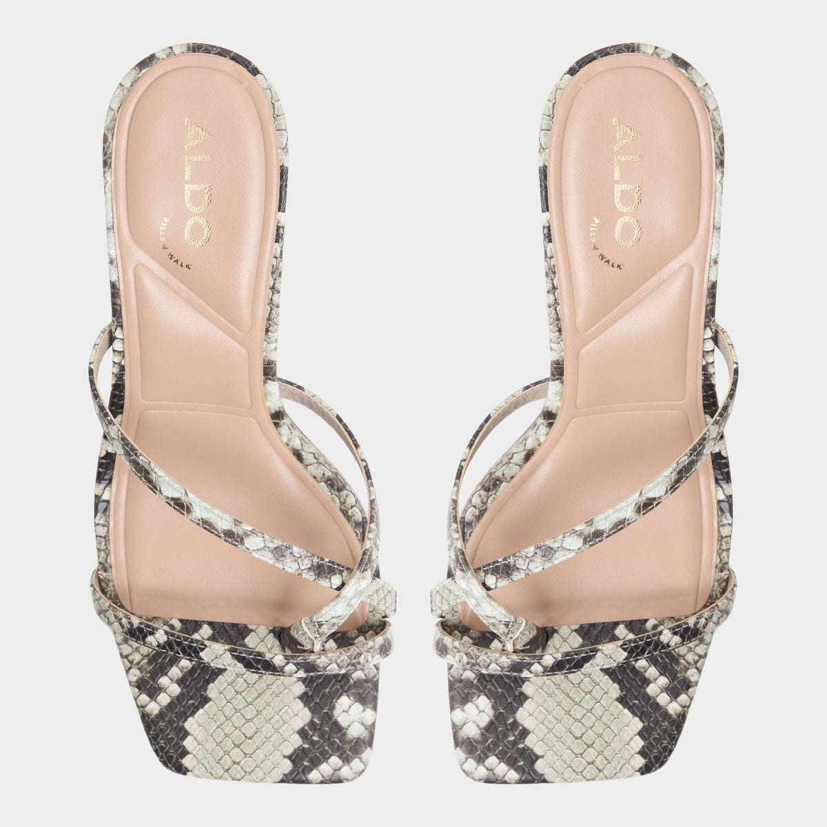 Calypsa White/Black Women's Animal Prints - Strappy heeled sandal | Aldo Exclusive