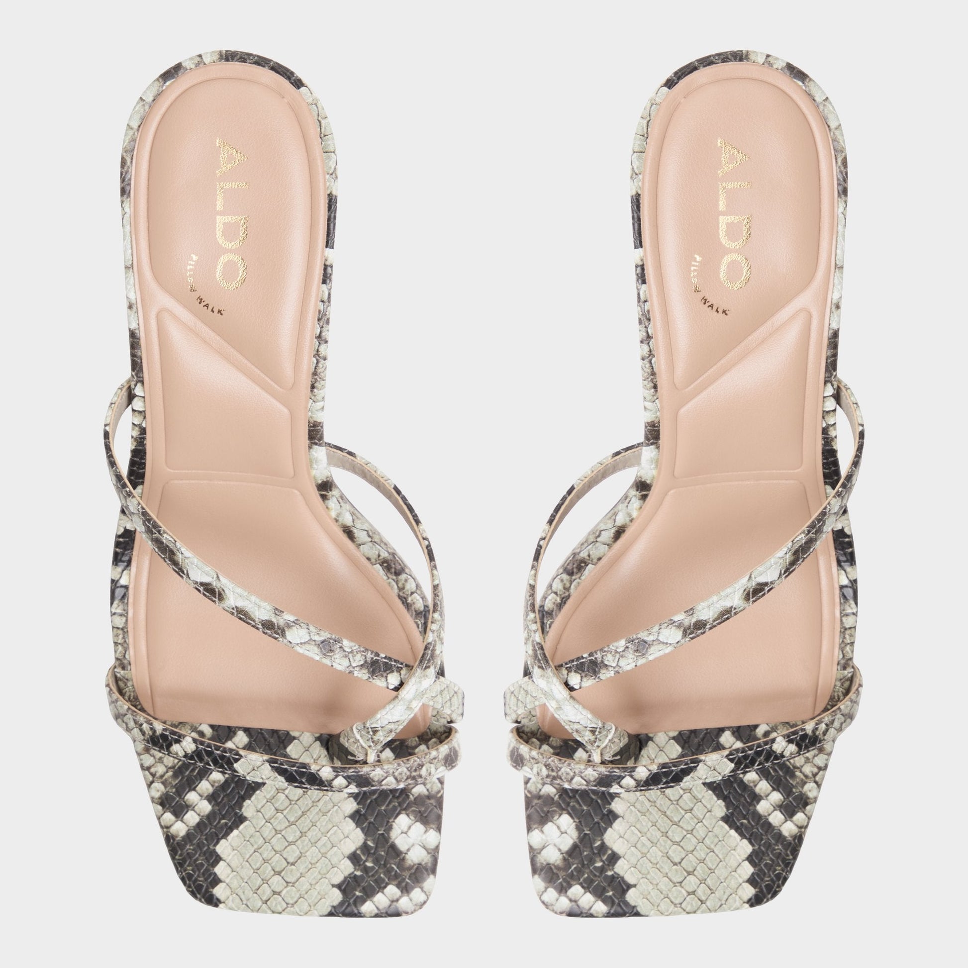 Calypsa White/Black Women's Animal Prints - Strappy heeled sandal | Aldo Exclusive