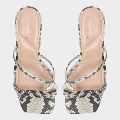 Calypsa White/Black Women's Animal Prints - Strappy heeled sandal | Aldo Exclusive