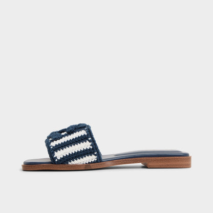 Sabbia Blue Combo Women's Flats - Slide sandal | Aldo Premium