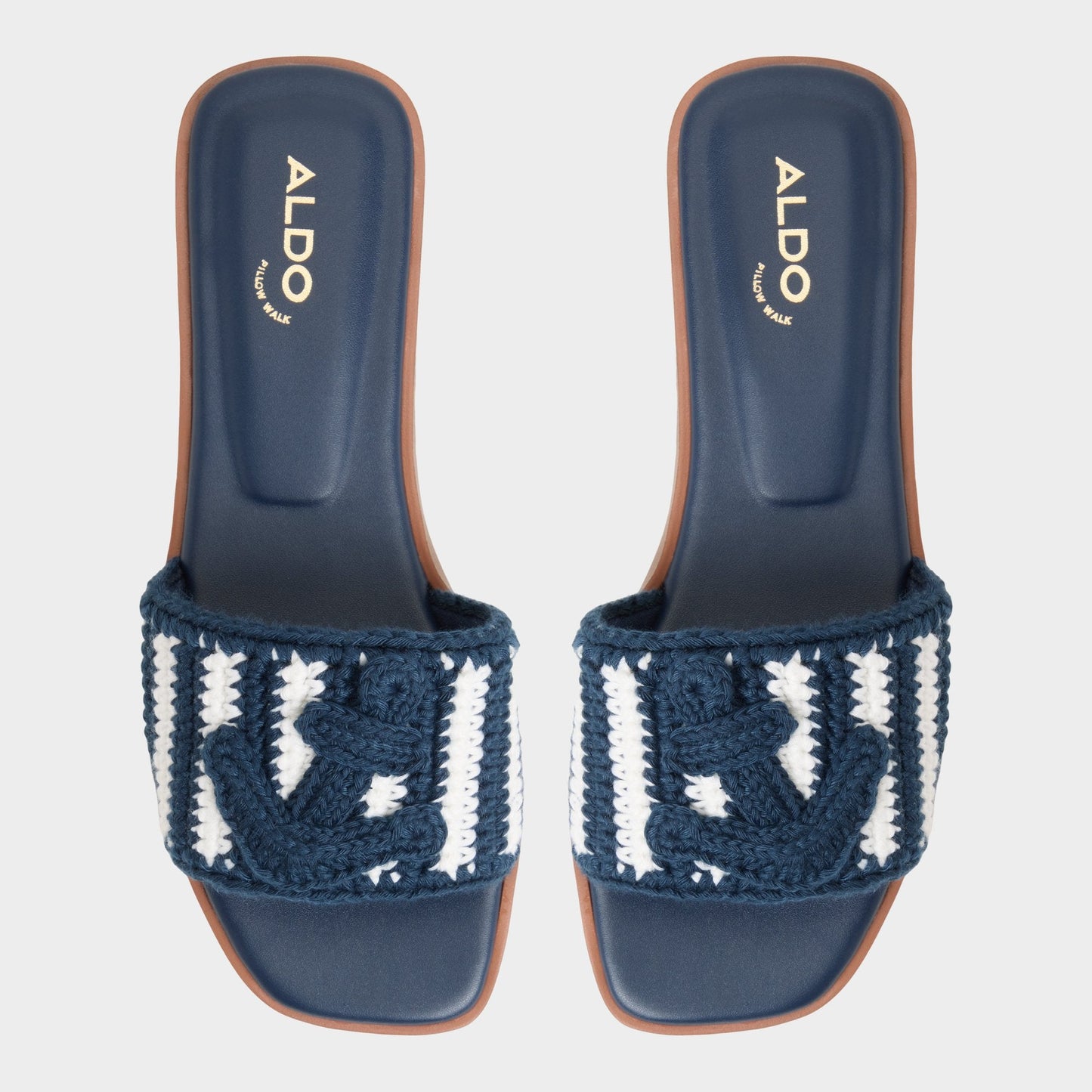 Sabbia Blue Combo Women's Flats - Slide sandal | Aldo Premium