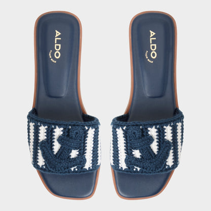 Sabbia Blue Combo Women's Flats - Slide sandal | Aldo Premium