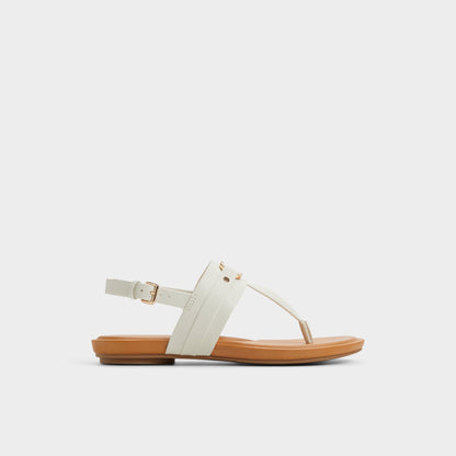 Taylen White/Bone Women's Footbed sandals - T-strap sandal | Aldo Best Seller